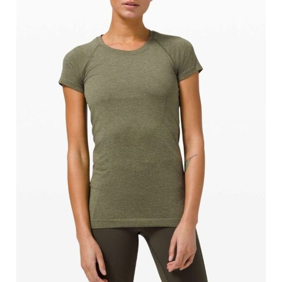 NWT Lululemon Swiftly Tech Short Sleeve 2.0 Army Green 14 NEW Active Run Train - Picture 2 of 7